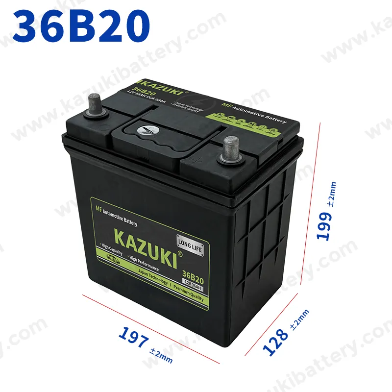 kazukiページ KAZUKI 36B20 12V36Ah Maintenance-free Starting Lead-acid Battery
