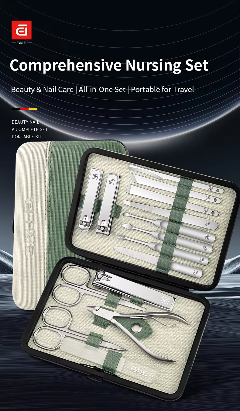 15-piece German Steel nail and toe nail care set