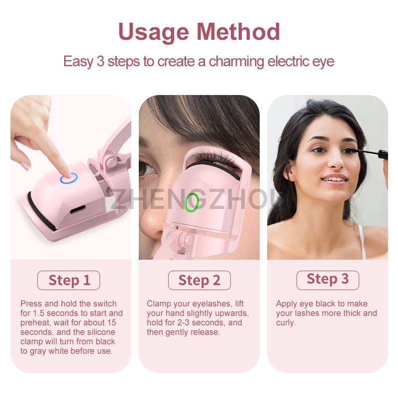Type-C charging permanent curling and straightening eyelash device