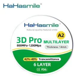 3D Pro Multilayer Zirconia blocks
