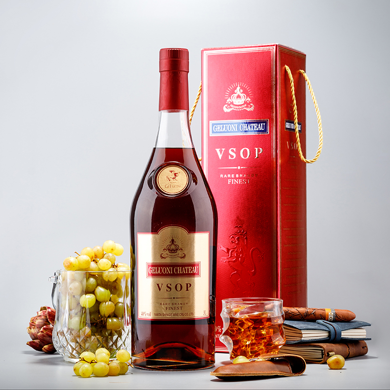 GELUONI Chateau Wine VSOP Brandy（3L）- Pack Gift Set