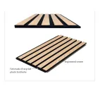 Wood veneer PET panel with milling pattern