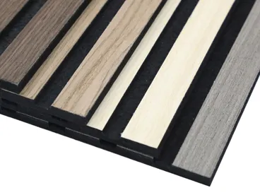 Acoustic Grooved Wood Slat Wall Panel