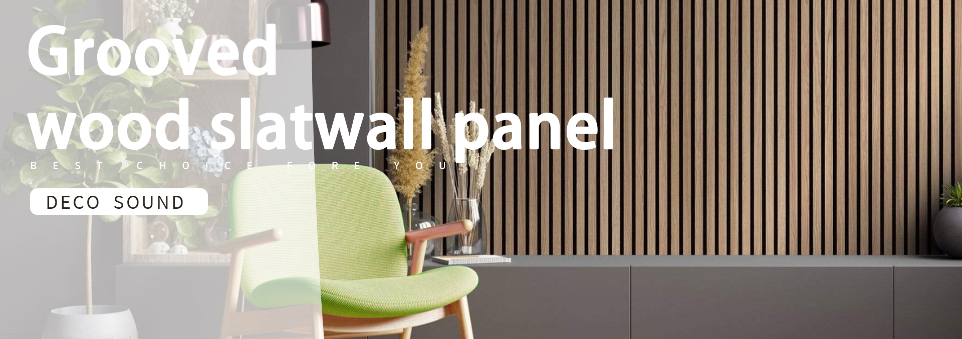 Grooved wood slatwall panels