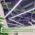 Acoustic ceiling felt panel for public space solution