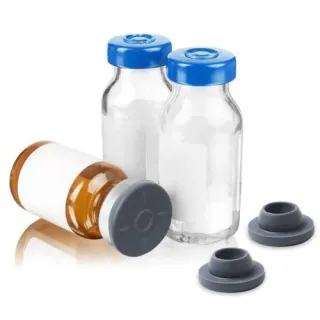rubber stopper with the safe-sealing solution of these continuous thread lined closures for serum vials.