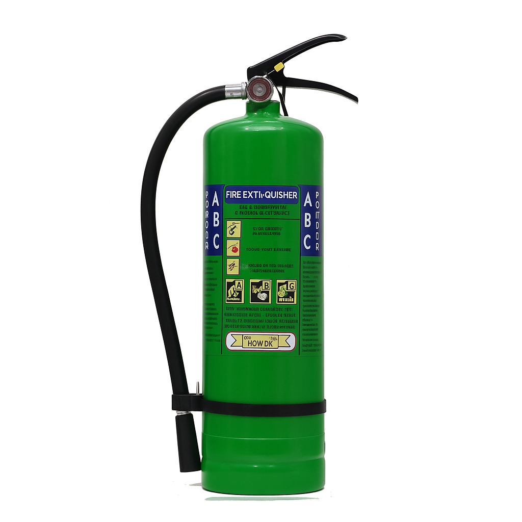 HCFC Fire Extinguisher - Green Color, Best Protection.