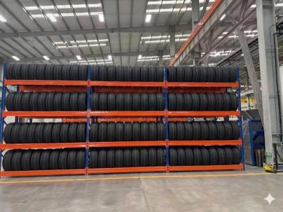 Industrial Tyre Rack Systems for Automotive Storage Warehouses