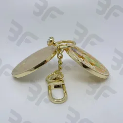 Gantungan Kunci Cermin Kosmetik Flip Top