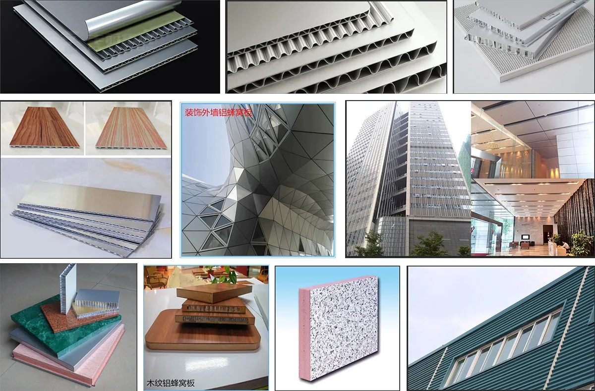 Алюминиевые рулоны для гофрированных композитных панелей, сотовых навесных стен и металлических наружных изоляционных панелей.
