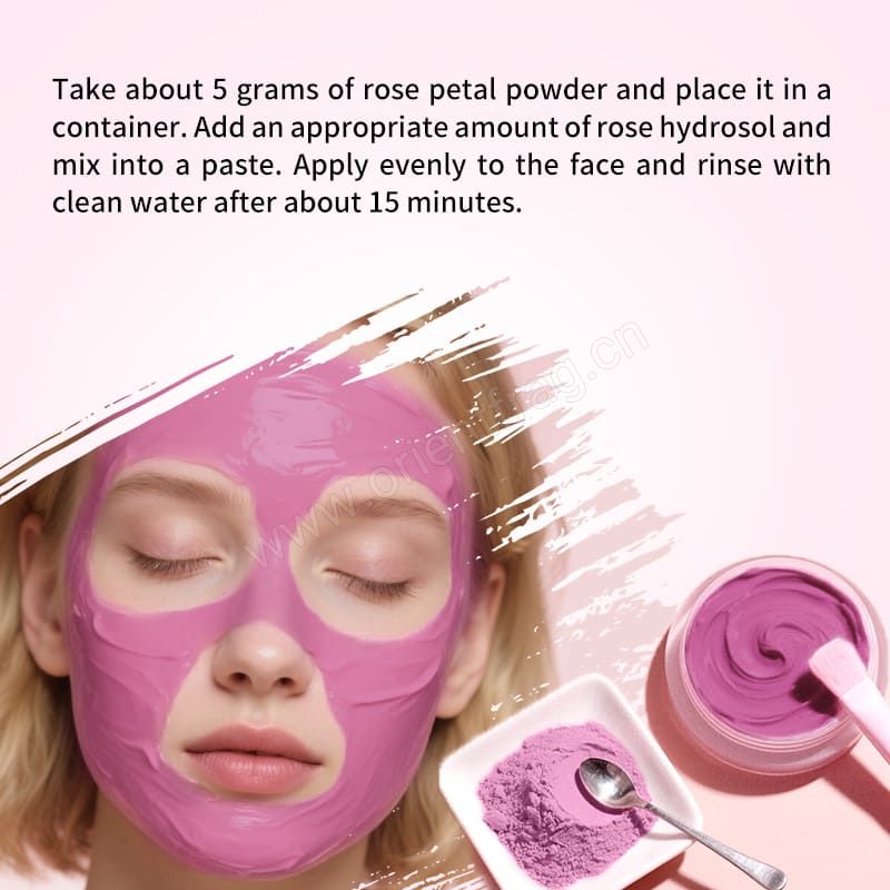 ORIENTFRAG Natural Rose Petal Powder Ultra-Fine Edible moisturization ...