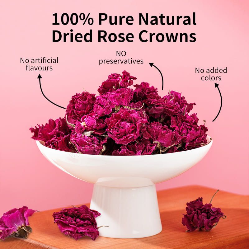 ORIENTFRAG Vacuum-Dried Rose Flower Tea Pure & Natural No additives, no ...