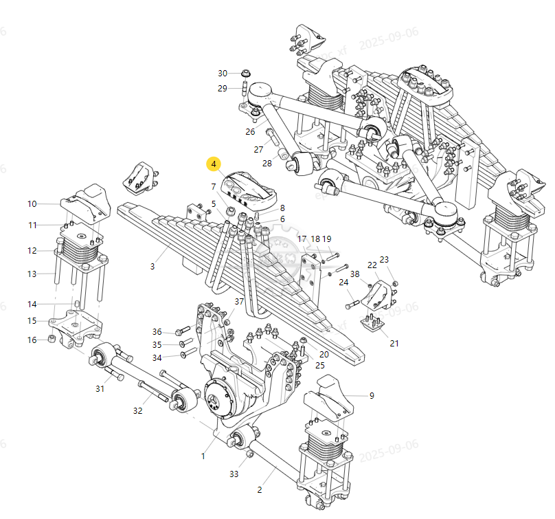 Tools Penekan Spring Bahagian Sinotruk AZ992552000010 Blok Tekanan Spring Daun