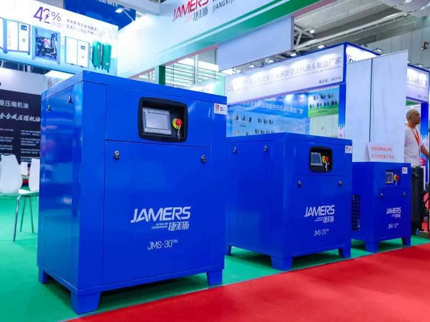La tecnologia per il risparmio energetico di Jiangxi JAMERS brilla alla fiera dei compressori d'aria della Cina meridionale