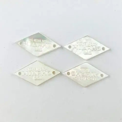 Merklogo gegraveerde plaattag Aangepaste shell-labels