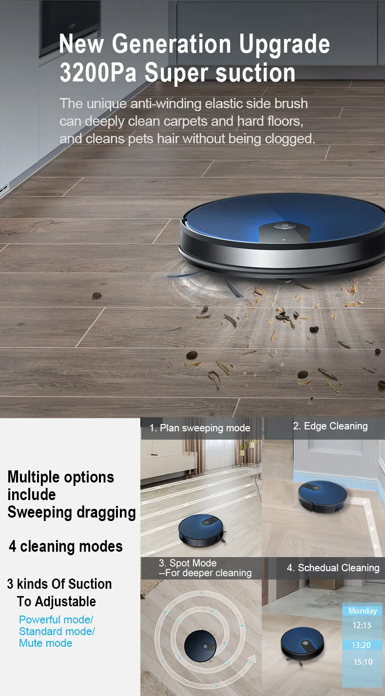 Gyro navigation Smart Robot Vacuum Cleaner