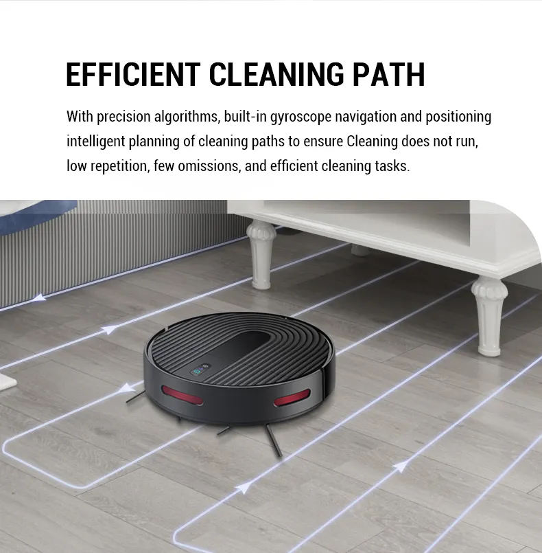 Gyro navigation Robot Vacuum Cleaner Suction Port