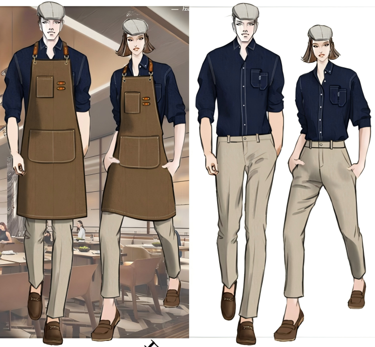 Hotel Western Restaurant Cafe Waiter Uniformes