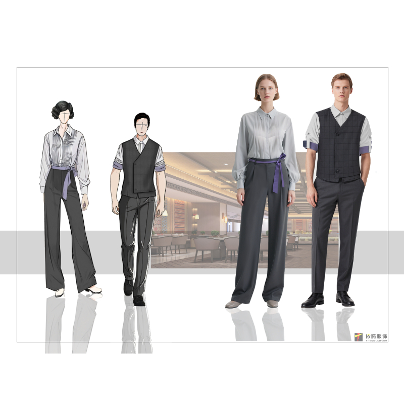 Uniformes de camareros de restaurantes del hotel