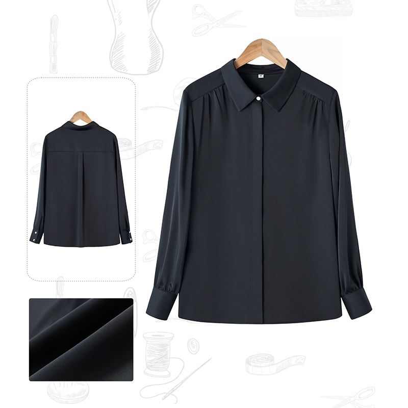 Camiseta profesional de chiffon ancha para mujer