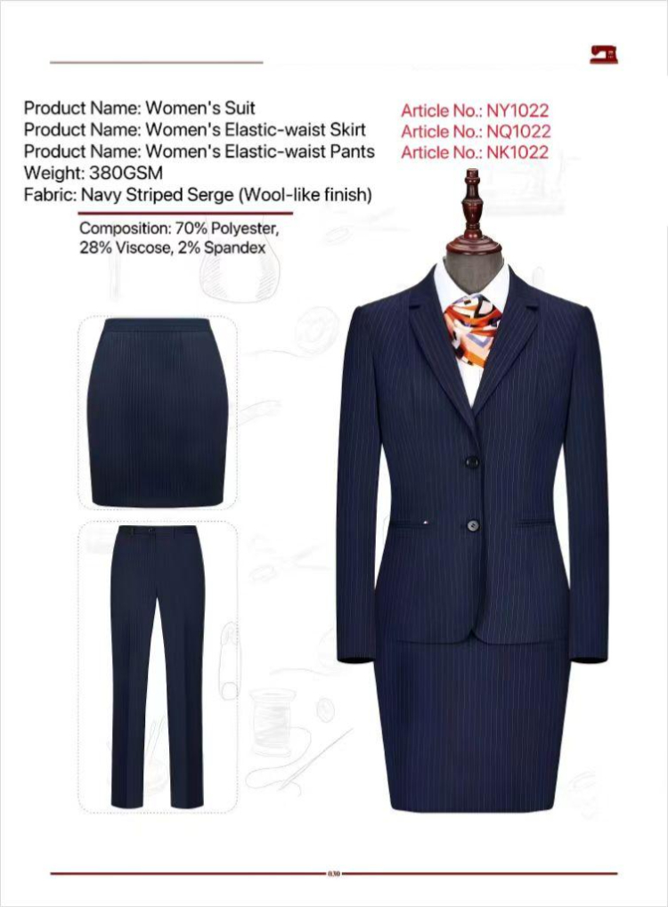 Trajes de rayas masculinos y femeninos