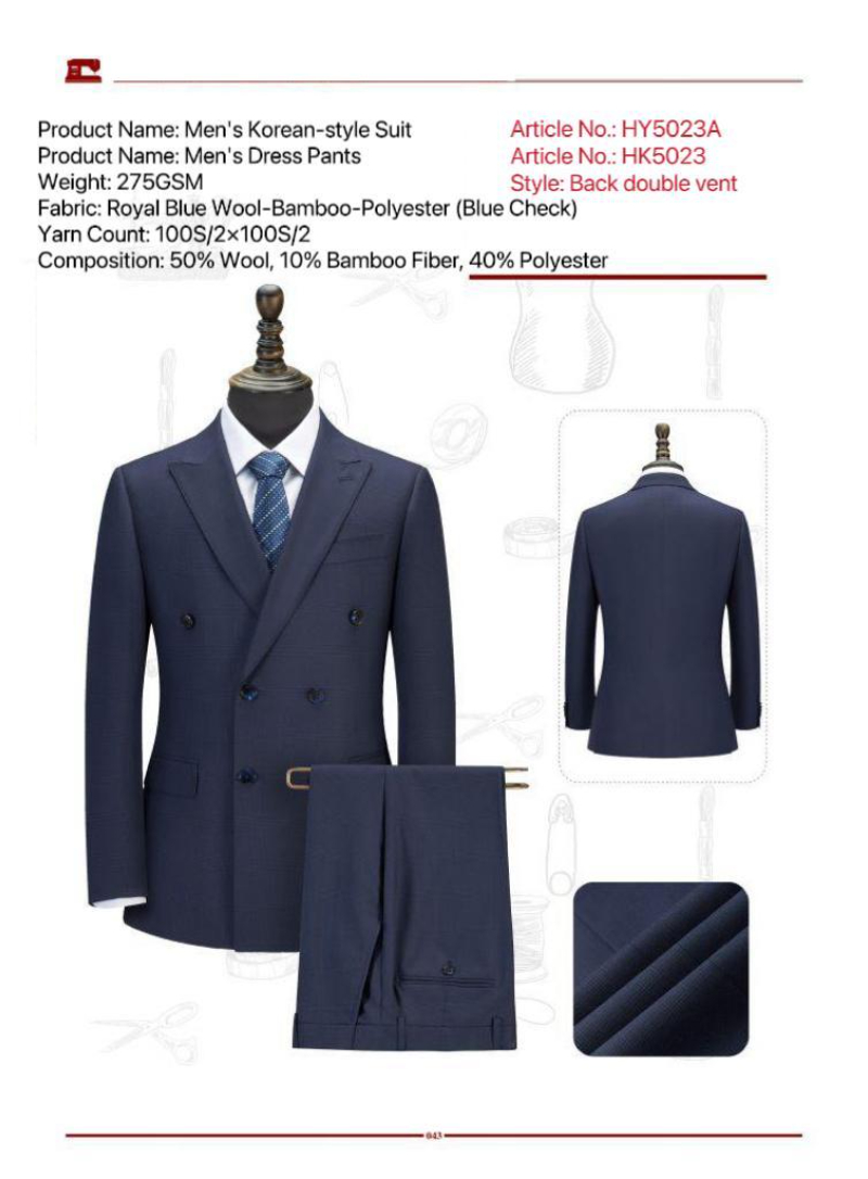 Trajes de lana 50 masculinos y femeninos
