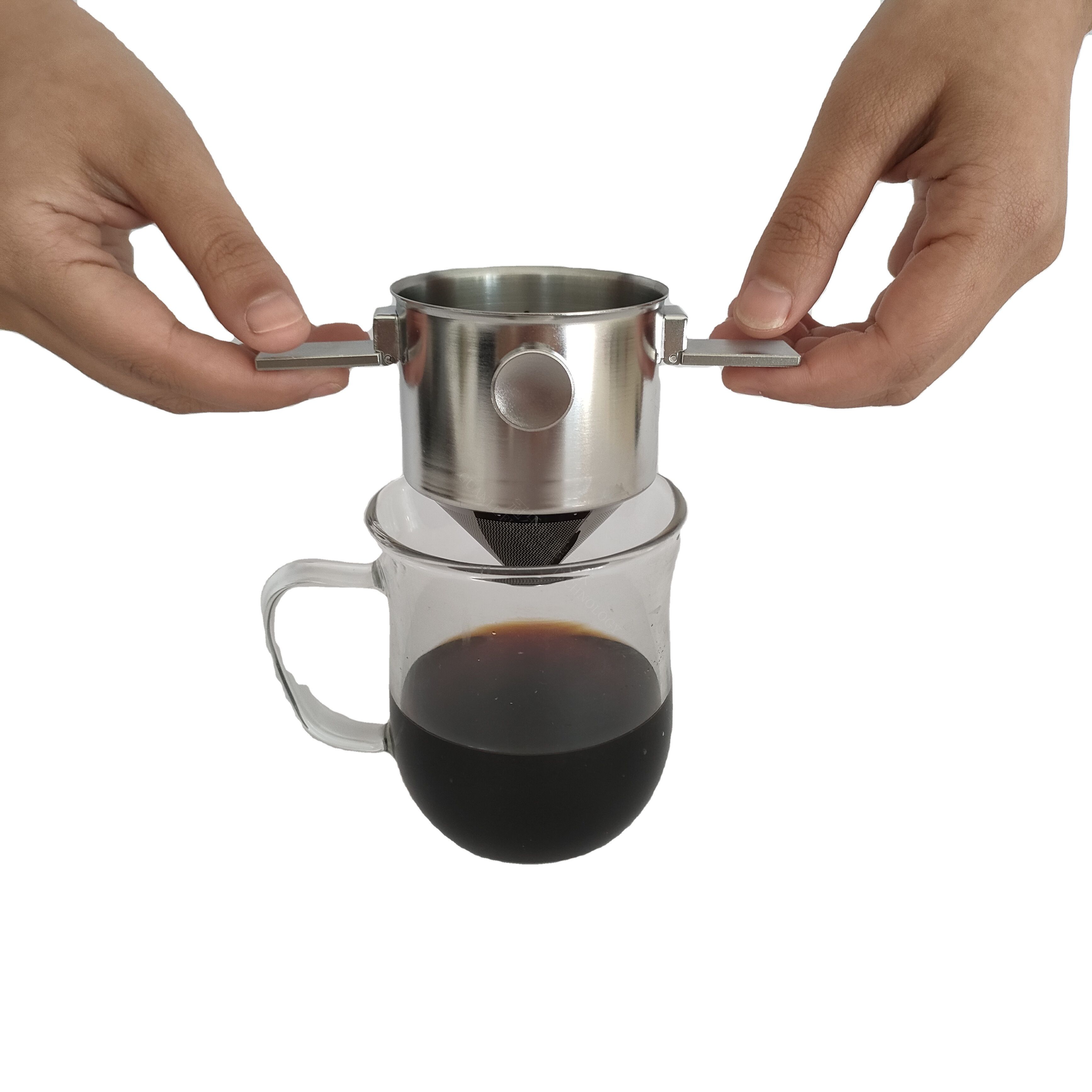 ステンレス製の再利用可能なコーヒードリッパー: 環境に優しい旅行用 