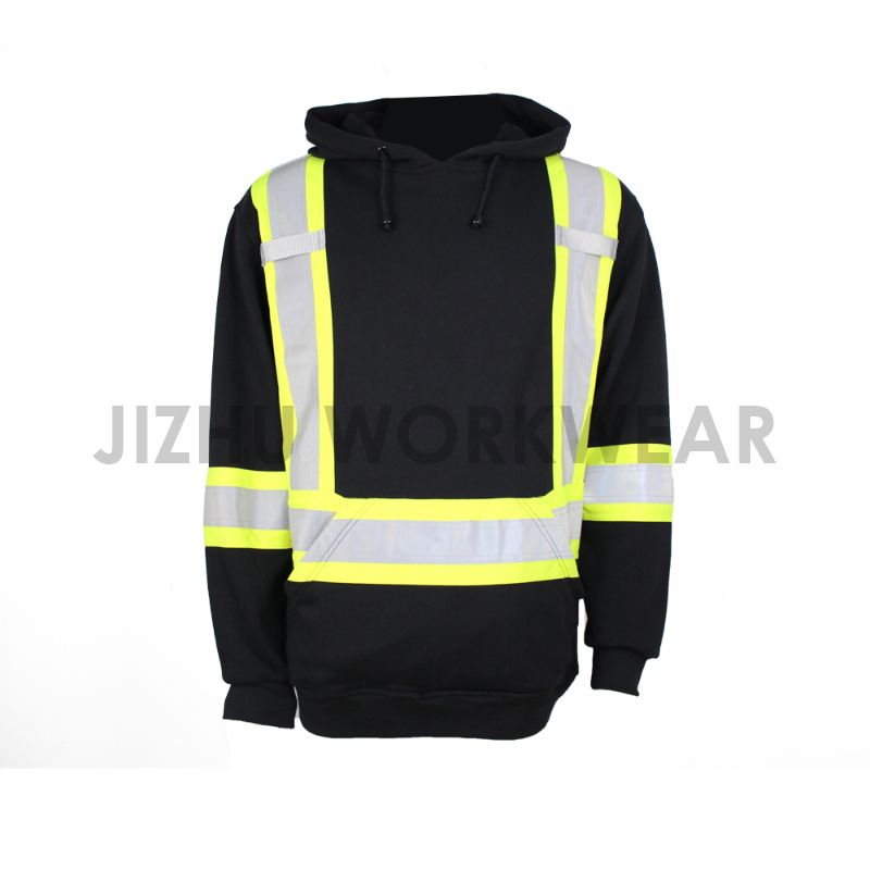 Veste à capuche avec bande réfléchissante