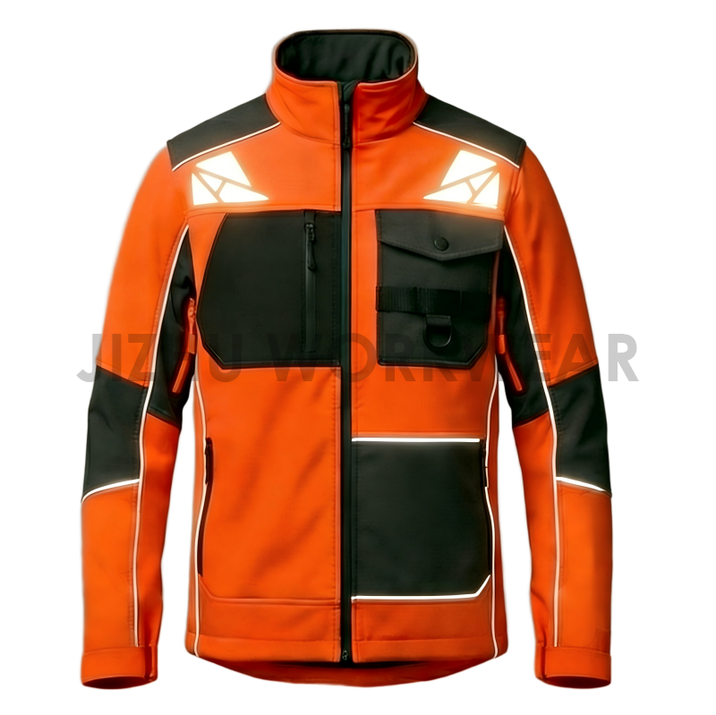 Reflektierende Softshell-Jacke mit hoher Sichtbarkeit