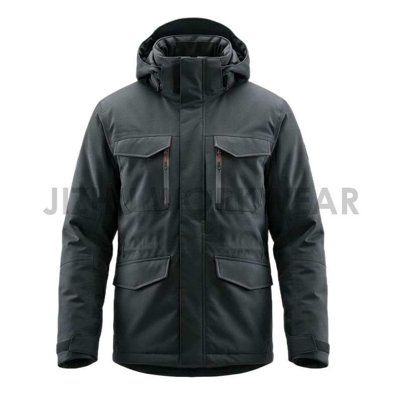 Wattierte Softshelljacke für Herren mit Kapuze