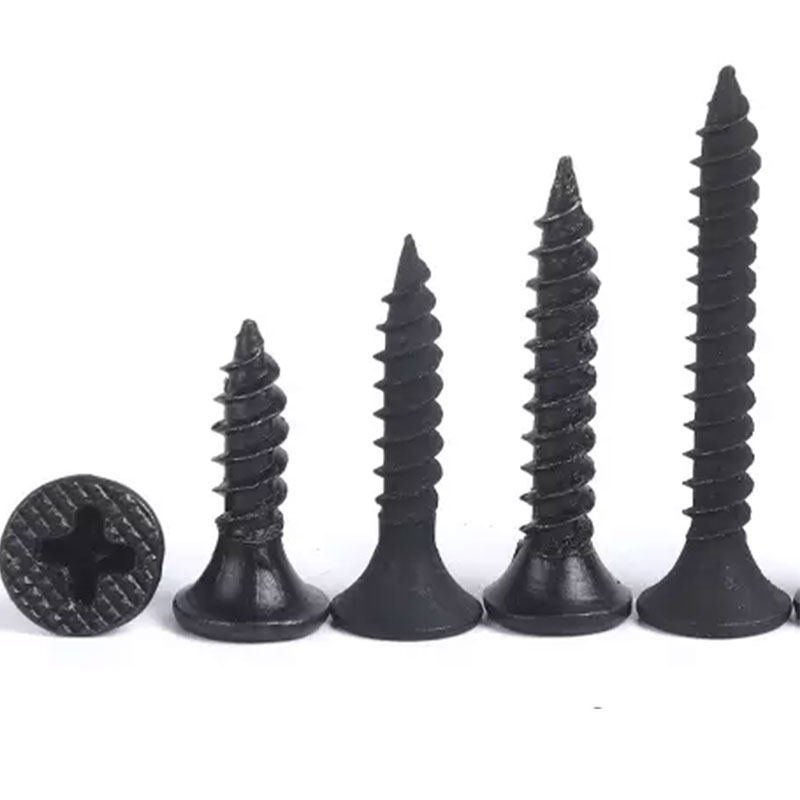 Tornillos Autoperforantes Para Paneles De Yeso De 2 1/2 Pulgadas, Phillips, Cabeza De Corneta, Acero, Negro Phos, Caja De Cartón De 2,000 Unidades