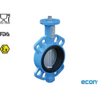 A butterfly valve is a valve that isolates or regulates the flow of a fluid. The closing mechanism is a disk that rotates.