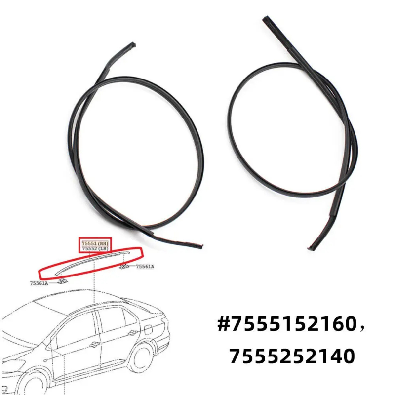 Roof Trim Strip for Toyota Yaris 2006 Sedan