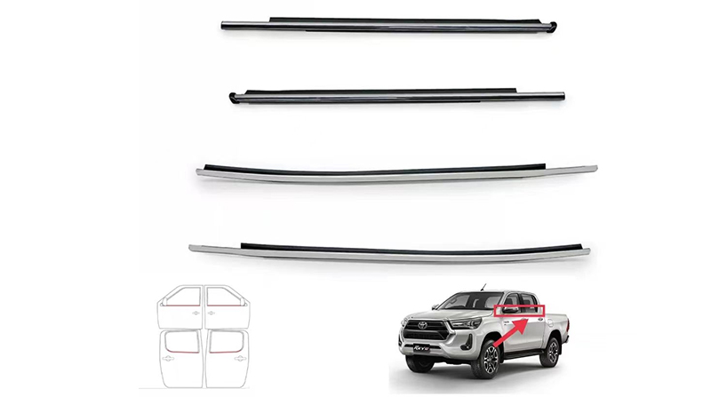 Door Belt Molding Weather Strip for Toyota Hilux Revo 2016-2020