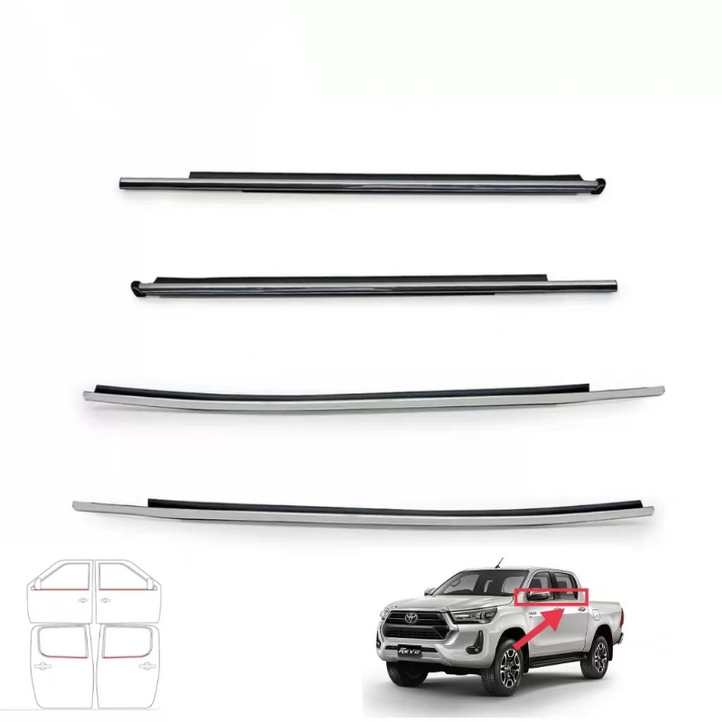 Door Belt Molding Weather Strip for Toyota Hilux Revo 2016-2020
