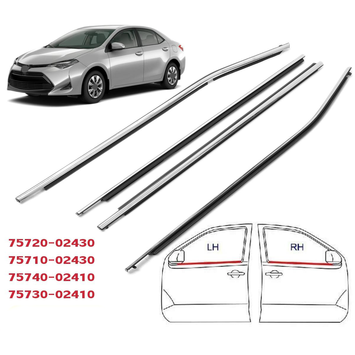 Listwa pogodowa na okno samochodu dla Toyota Corolla 2014-2018