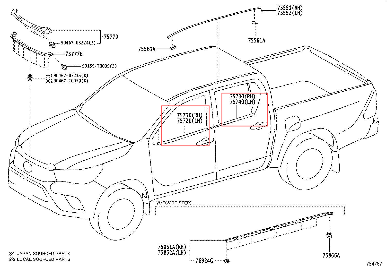 힐럭스 레보 용 도어 벨트 성형 웨더 스트립