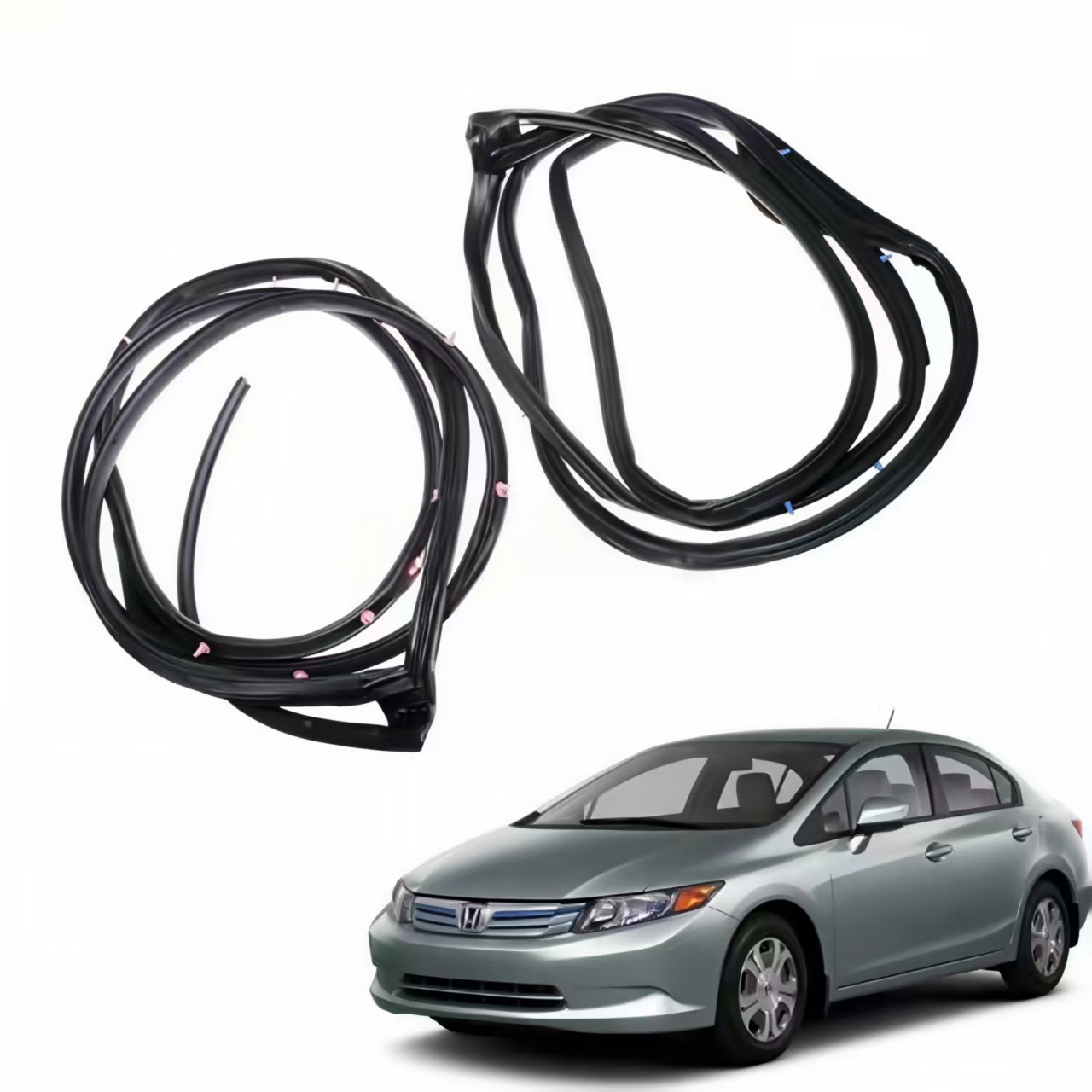 Car Door Rubber Seal Strip for Honda Civic 2012-2015