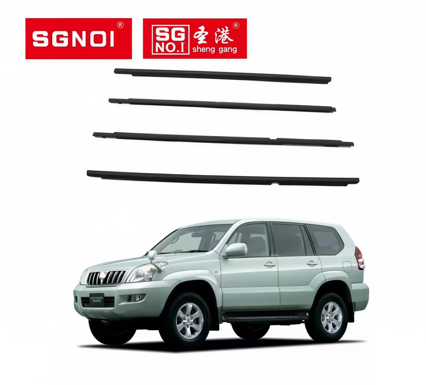 Car window Weatherstrip For Toyota Land Cruiser LC90 1996-2002