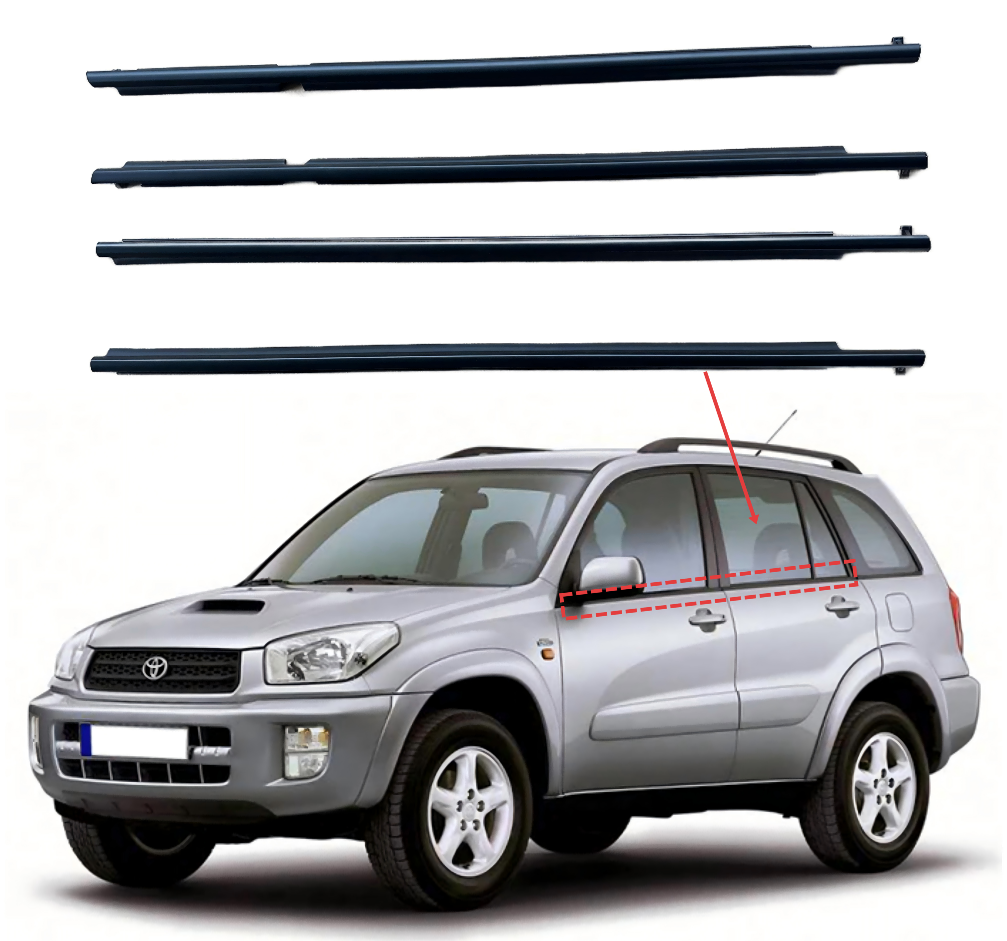 Car Door Weatherstrip For Toyota RAV4 2000-2005
