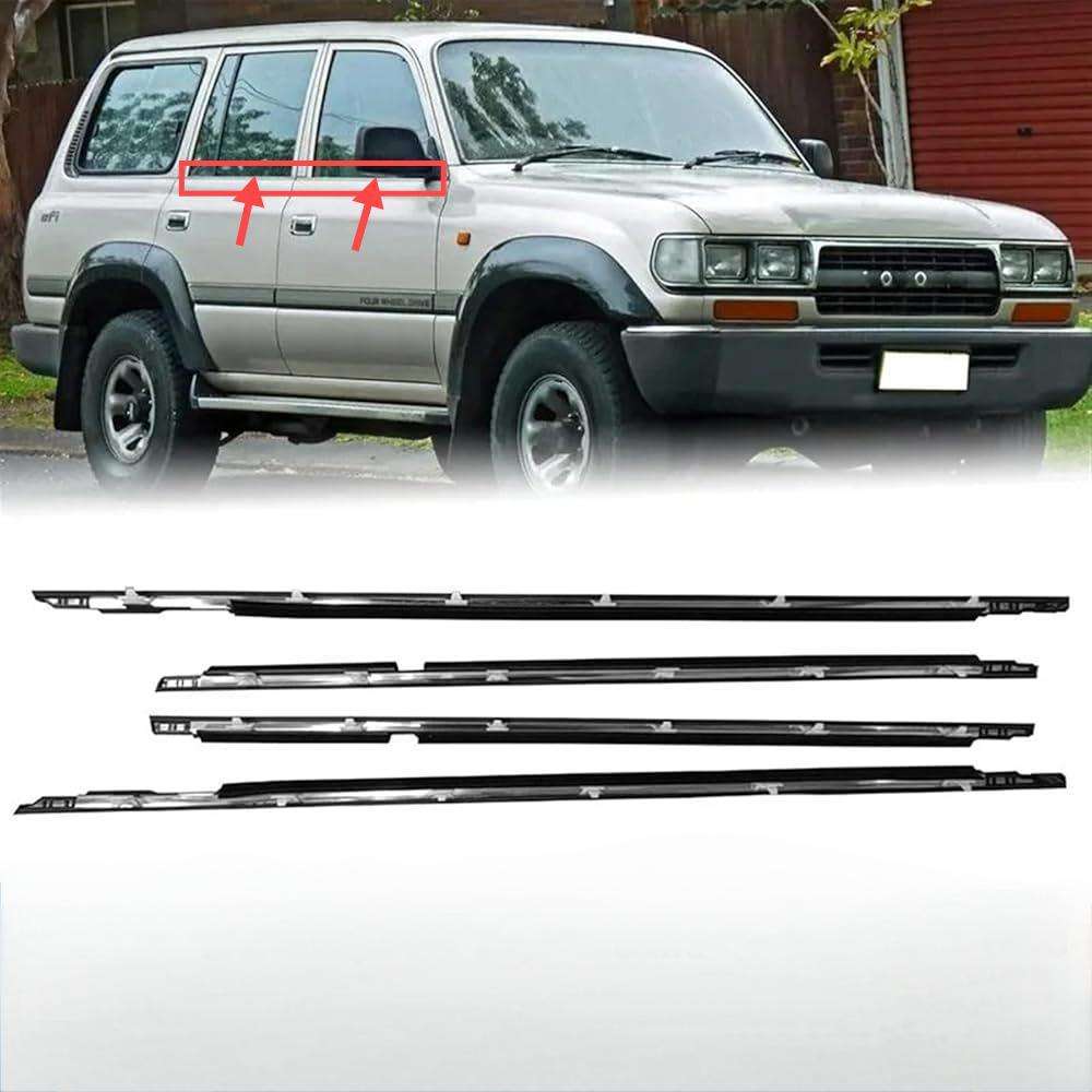 Car window Weatherstrip For Toyota Land Cruiser LC80 1990-1998