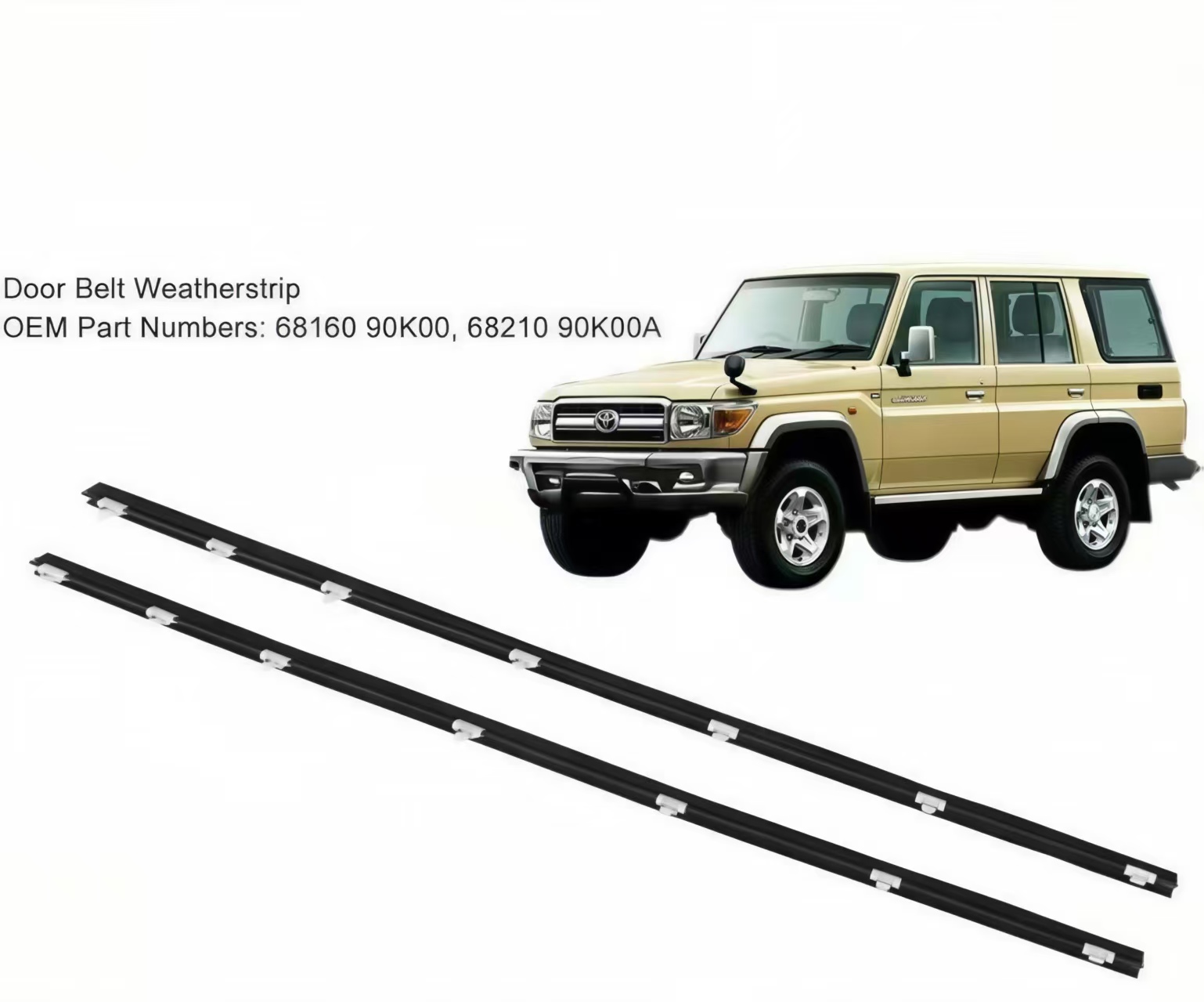 Weatherstrip បង្អួចឡានសម្រាប់រថយន្ត Toyota Land Cruiser LC70