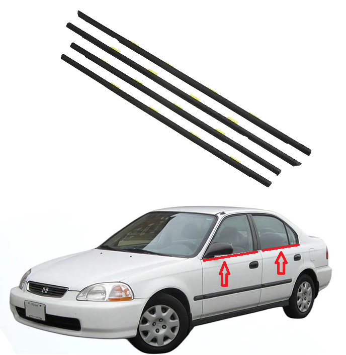 Car Door Rubber Seal Wether Strip for Honda Civic 1996-2000