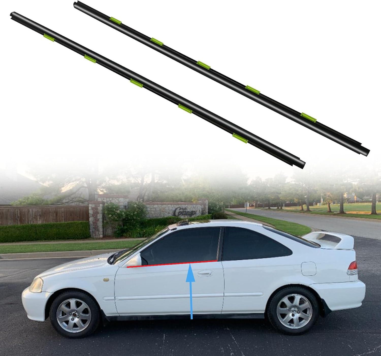 Car Window Weather Strip For Honda Civic 1996-2000 Coupe 2D