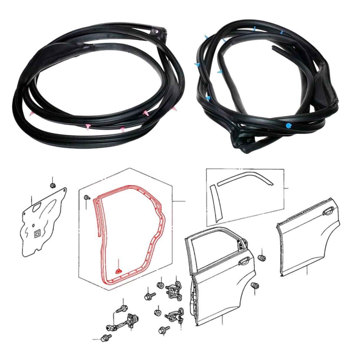 Door sealing strip outer for Honda Accord 1994-1997