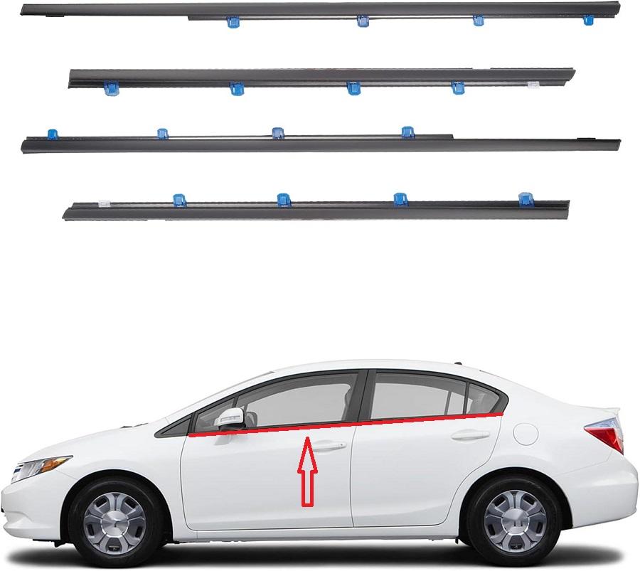 Window Weatherstrip Kit for Honda Civic 2012-2015