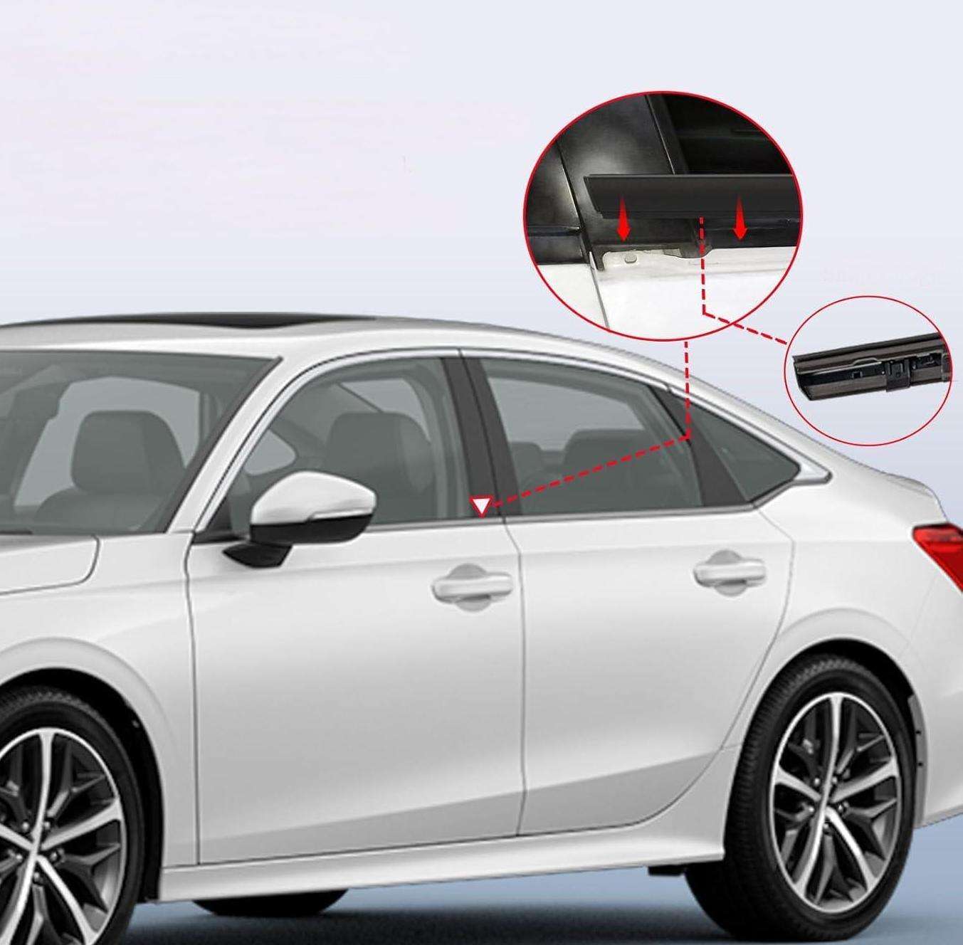 Window Weatherstrip Kit for Honda Civic 2016-2021