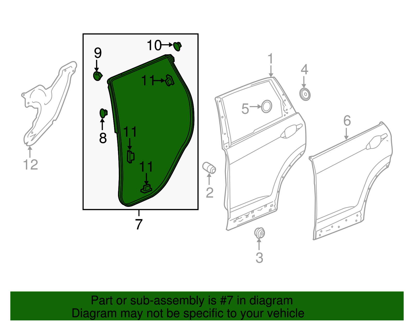 Car Door Frame Weatherstrip for Honda CRV 2012-2011