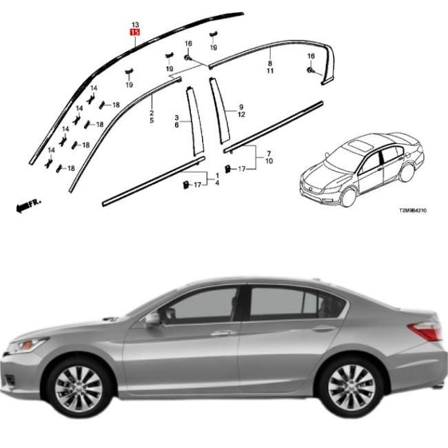 Strip Atap Mobil Cocok untuk HONDA CRV 2012-2016