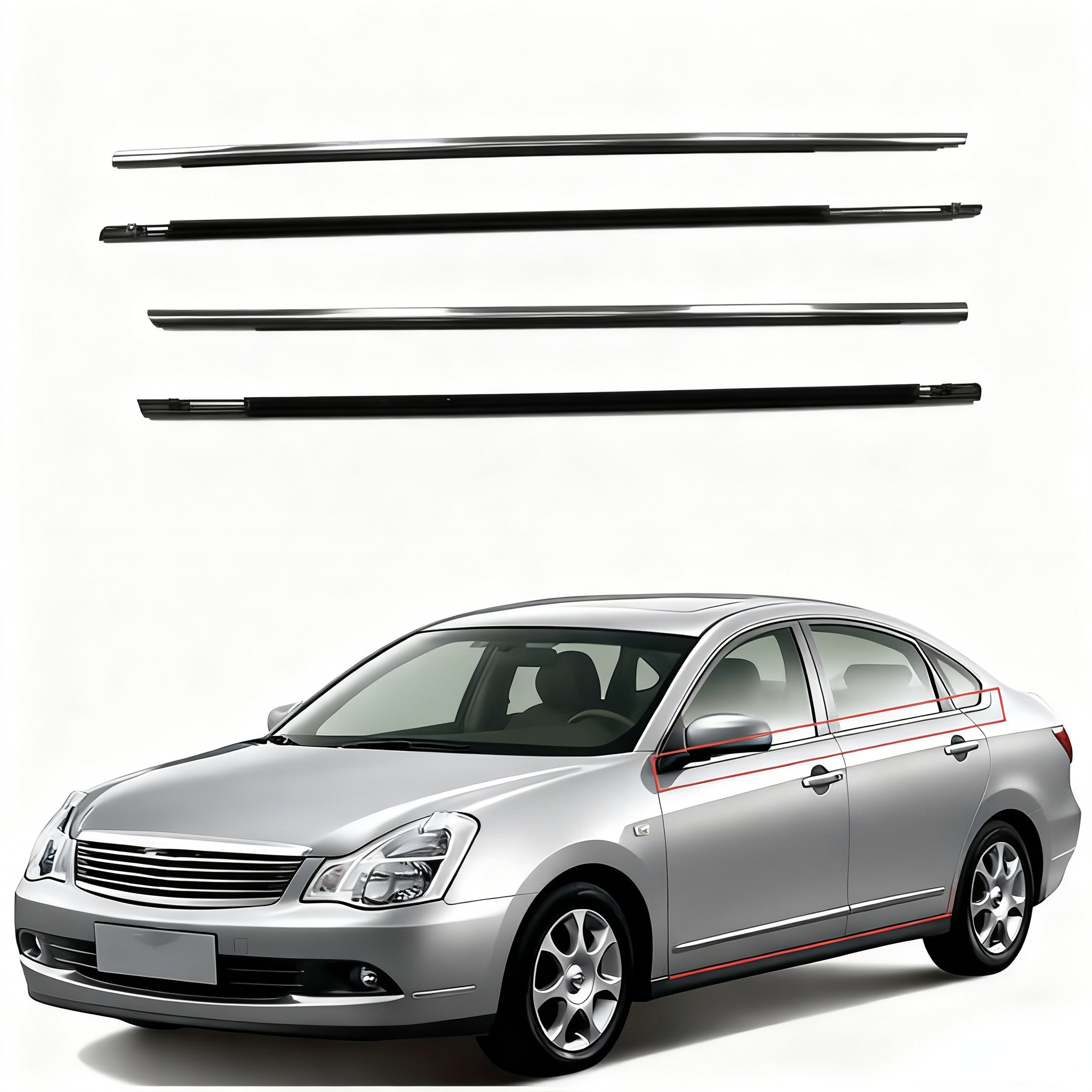 For NISSAN Sylphy 2006-2011 Rubber Weatherstrip Window
